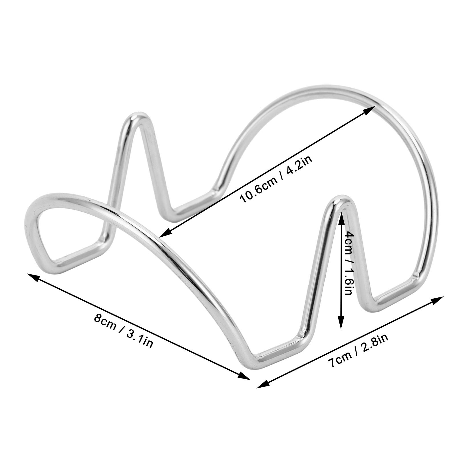 Stainless Steel Taco Holder 304 FoodGrade Taco Pancake Stand, Sturdy U Shaped Design for Home Restaurants, Dishwasher Oven Safe (U-shaped 2 grids)