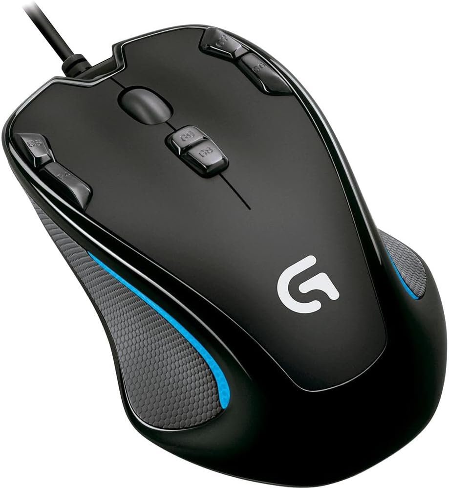 Logitech G300 Gaming Mouse, top-down view