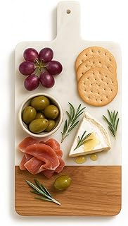 Personalized Charcuterie Boards Gift Set, Marble and Wood Cheese Board Set with Handle, Custom Cutting Board Charcuterie Board, Charcuterie Boards With Handle