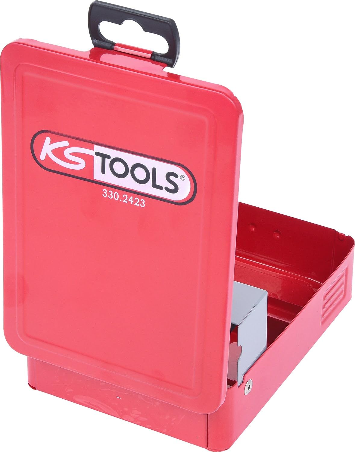KS Tools 330.2423 Juego de brocas escalonadas HSS TiN en casete de chapa de acero 3 pzs