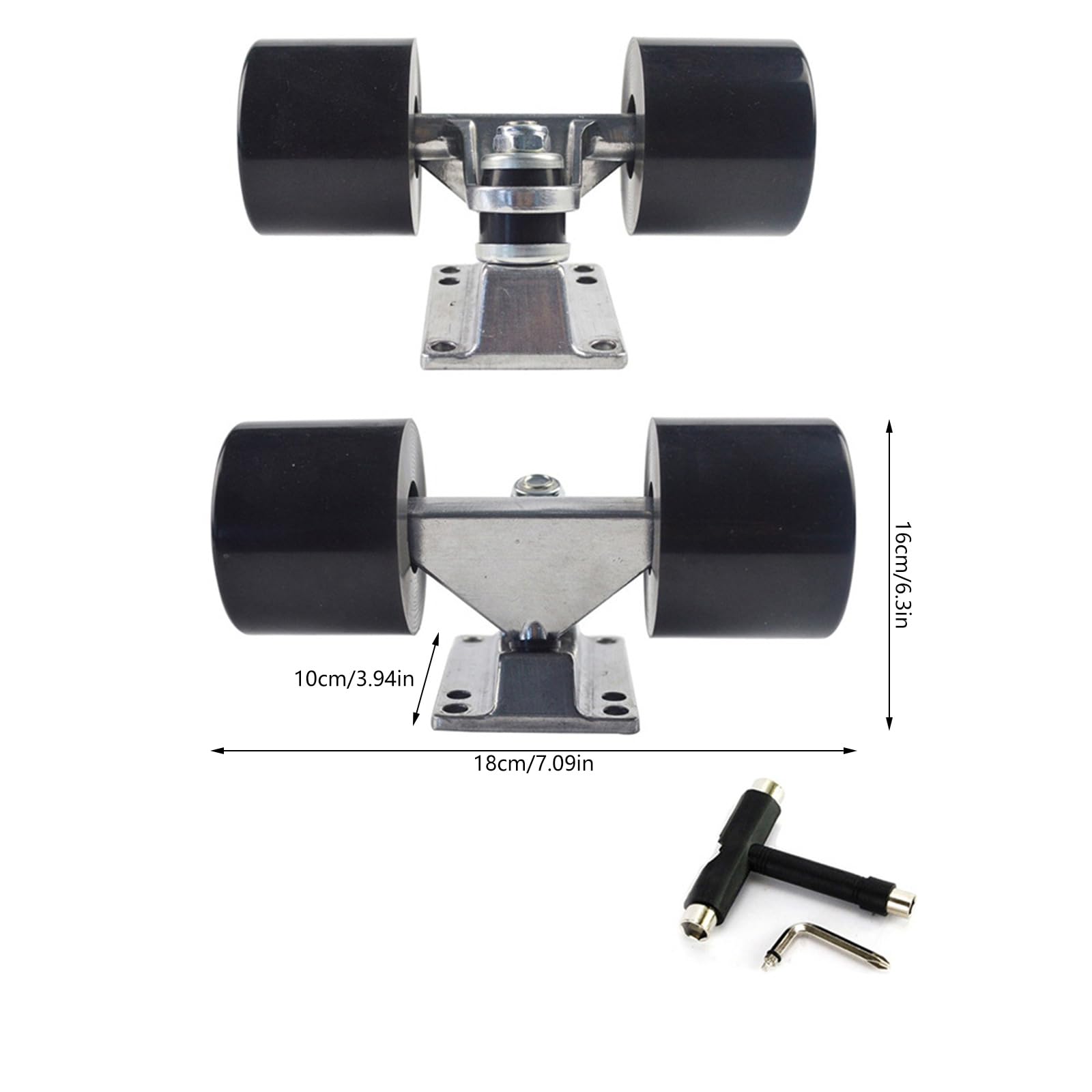1 par de camiones de Skateboard de 5 pulgadas, cam... – Grandado
