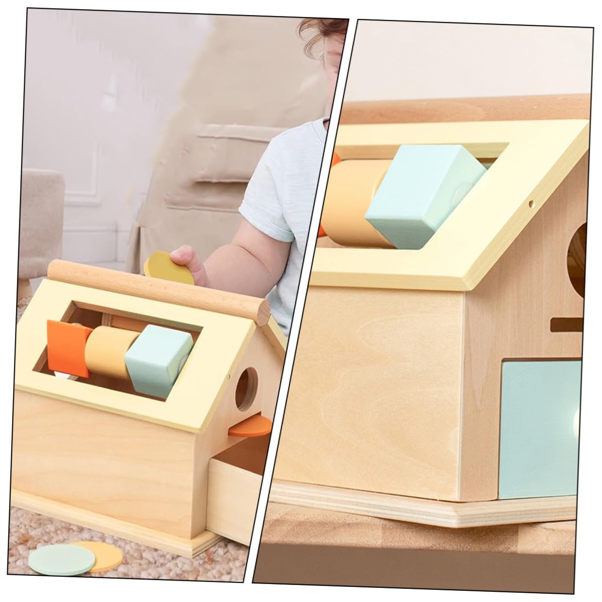 Alasum Juguete Educativo de Madera para Ñiño 1-3 Años Entrenamiento de Coordinación Mano-Ojo y Función Multifuncional para Educación Temprana