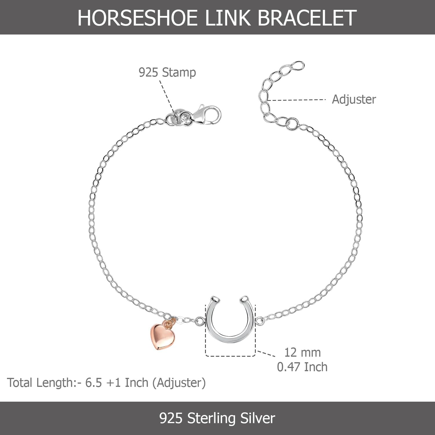 LeCalla 925 Sterling Silver Bracelets for Women | 14K Gold-Plated Jewelry | Lightweight Charm Bracelet 7.5 Inches | Silver Charm Bracelet Gift for Mom, Daughter & Her