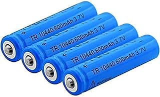 3.7V 600Mah 10440 Li Ion Batteries Rechargeable Batteries for Remote Control Flashlight Led,4pcs
