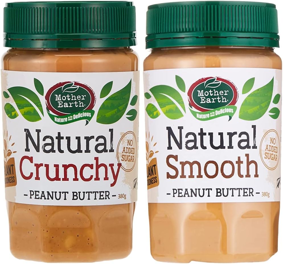 Peanut Butter Crunchy Natural - 380G & Peanut Butter Smooth Natural - 380G