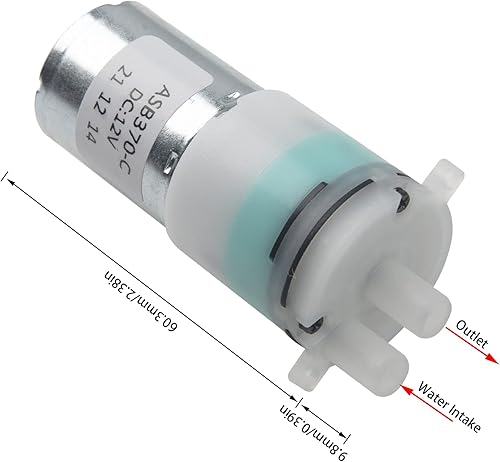 Miniatura 3 de DC 12V flujo de agua autocebante diafragma micro bomba de agua para máquina de té acuario refrigeración por agua tanque de peces