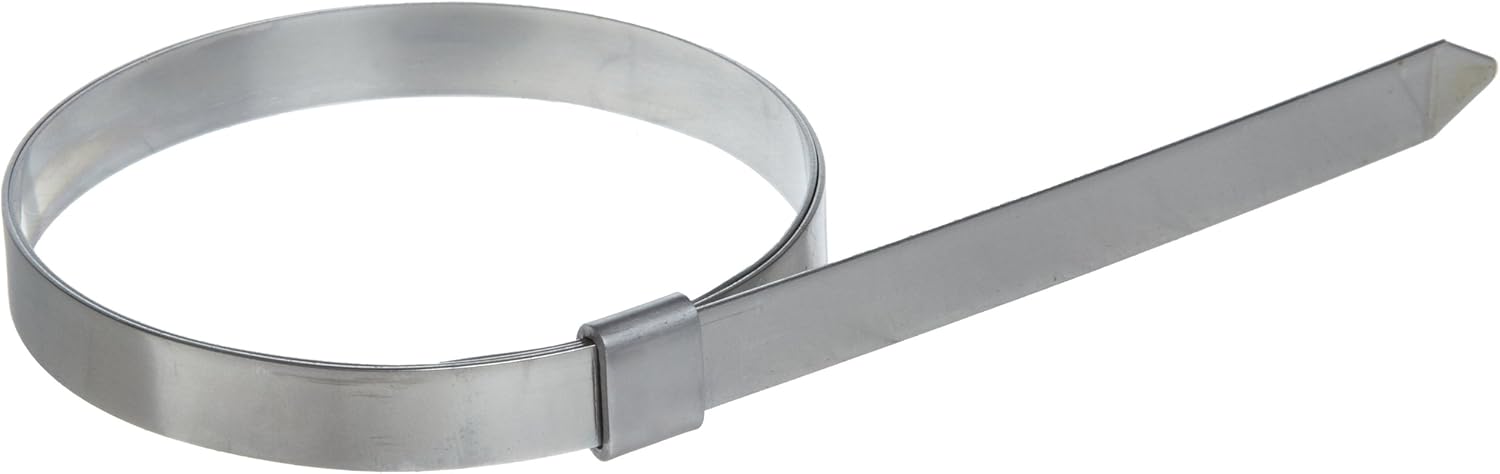 BAND-IT JS2019 Junior 3/8" Wide x 0.025" Thick, 13/16" Diameter, 201 Stainless Steel Smooth I.D. Clamp (100 Per Box)