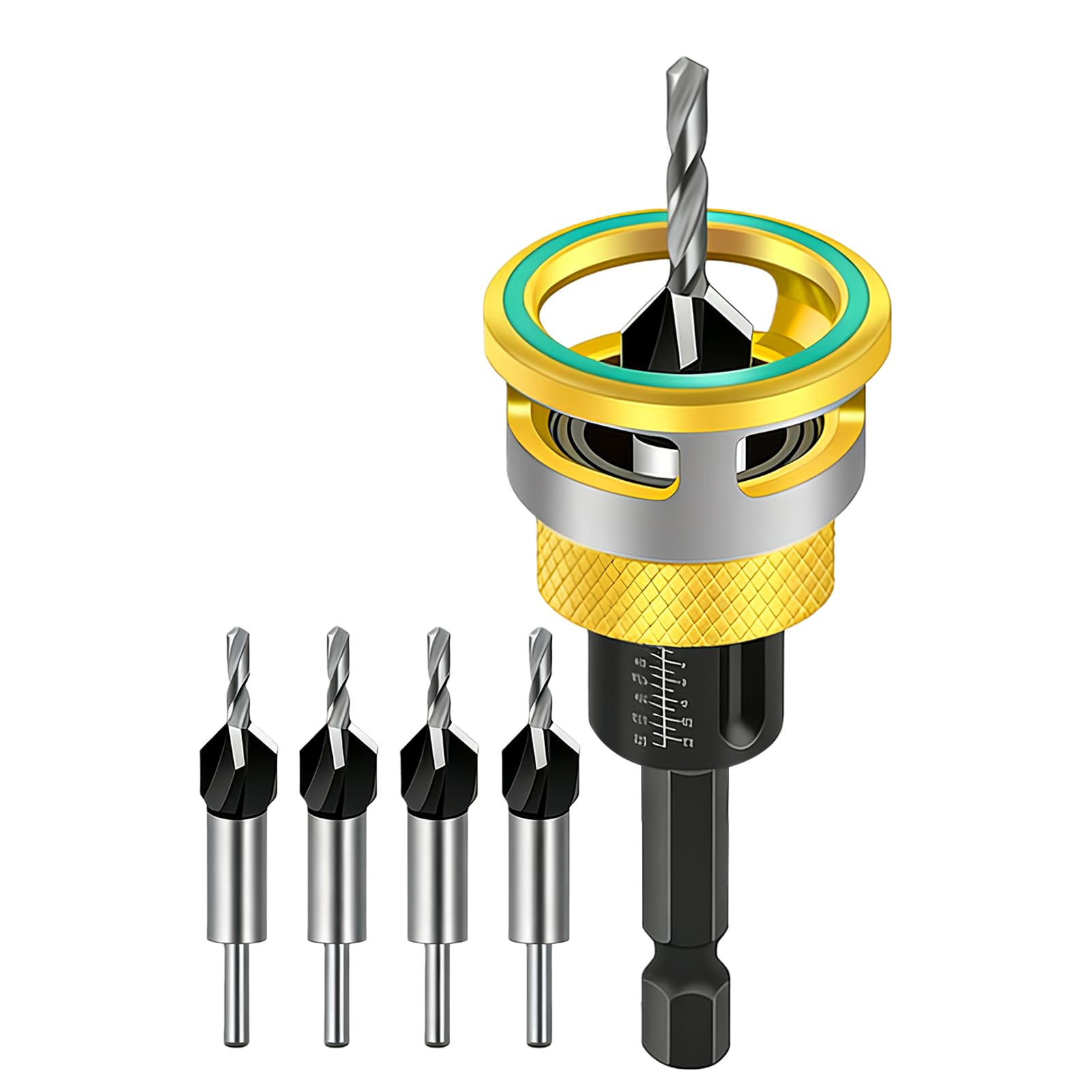 Foret à fraiser pour bois kit chambrage countersink mandrin ajustable - 8