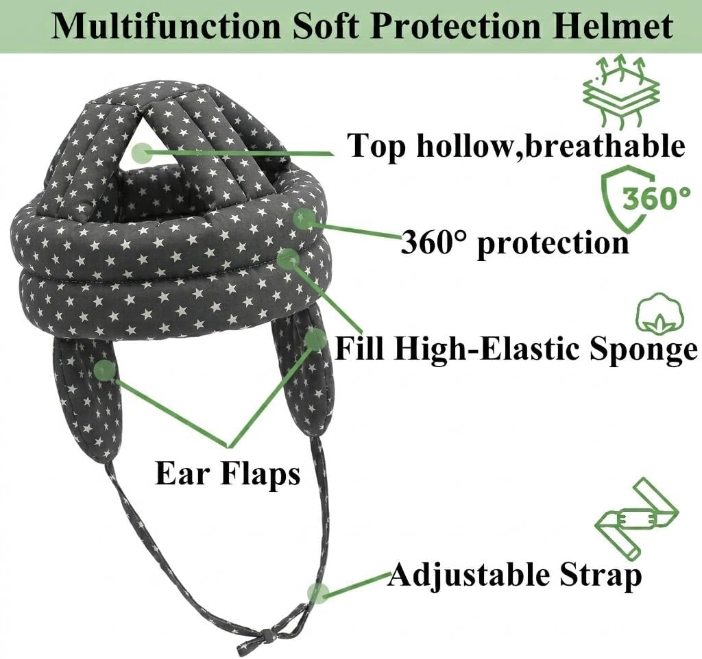 Thick Soft Elderly Protective Hat, Special Needs Hat, with Breathable