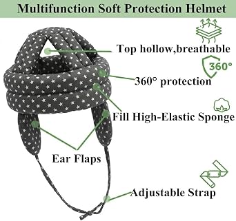 Thick Soft Elderly Protective Hat, Special Needs Hat, with Breathable