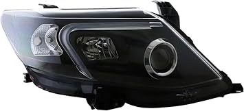 Car Headlight Assembly 4Runner LED Headlight LED DRL Car Exterior Light Assembly Headlight Lamp for Toyota for Fortuner Headlights 2011-2015 Fortuner Headlamps Assembly Color Halogen Headlight