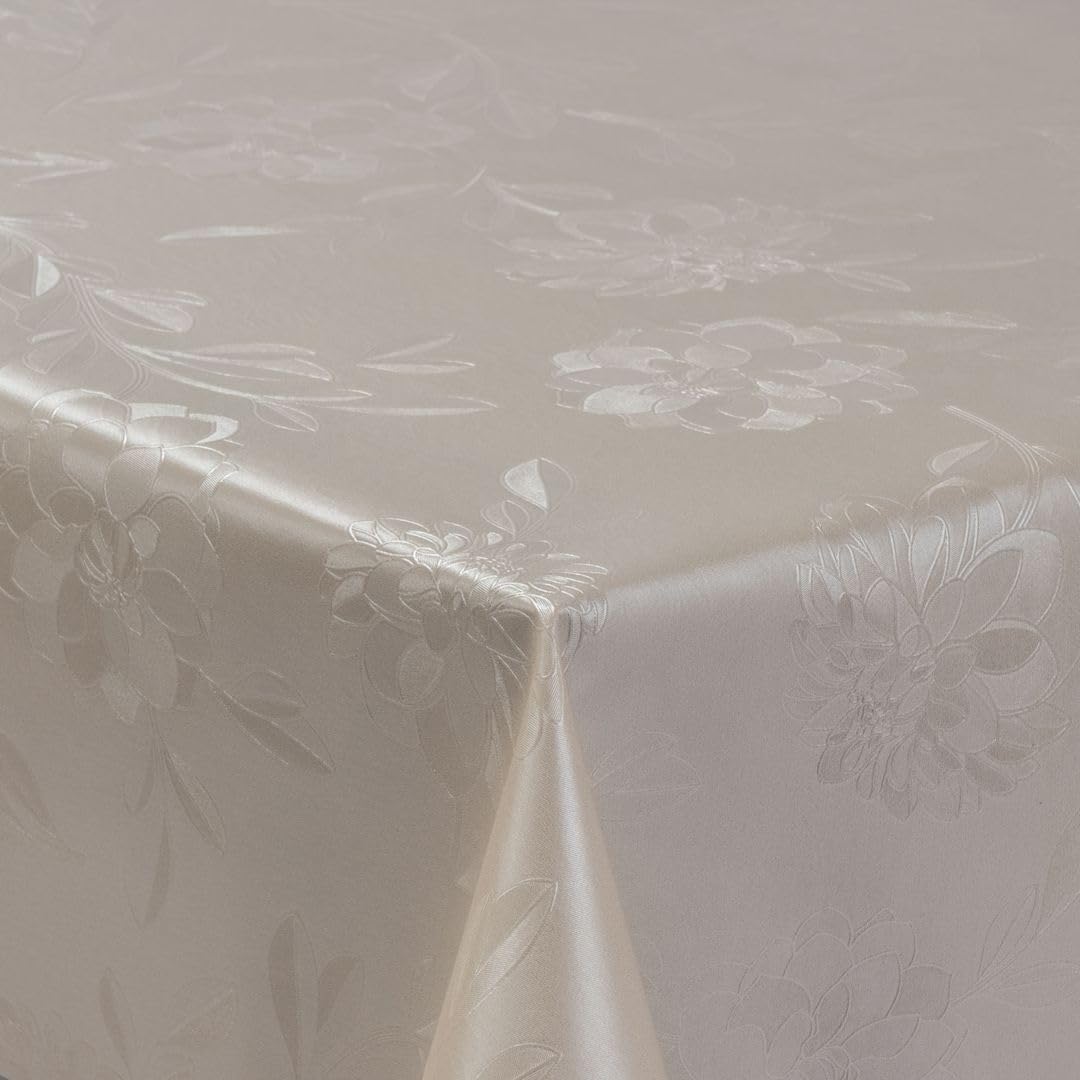 laro Wachstuchtischdecke Floral Classic Eckig PVC - Abwischbare Tischdecke als Meterware, Wasserabweisende Tischdecke für Küche, Balkon & Garten