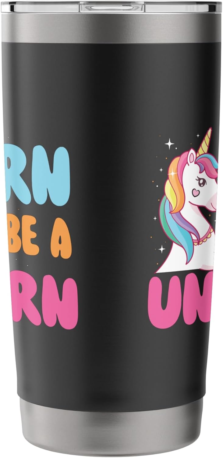 Born To Be A Unicorn - Mystical Creature Rainbow Unicorn Stainless Steel Insulated Tumbler - Image 4