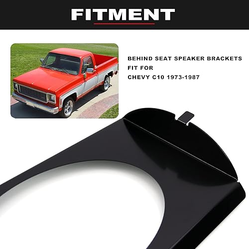 Miniatura 4 de Sporacingrts Soportes de altavoz para detrás del asiento, compatibles con Chevy GMC C10 1973-1987 detrás del asiento de la cabina de la esquina para