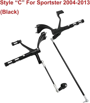Motorcycle Forward Controls Complete Kit Pegs Levers Linkages For Harley 2004-2013 Sportster XL 883 1200 Forty Eight XL883 XL1200 Black