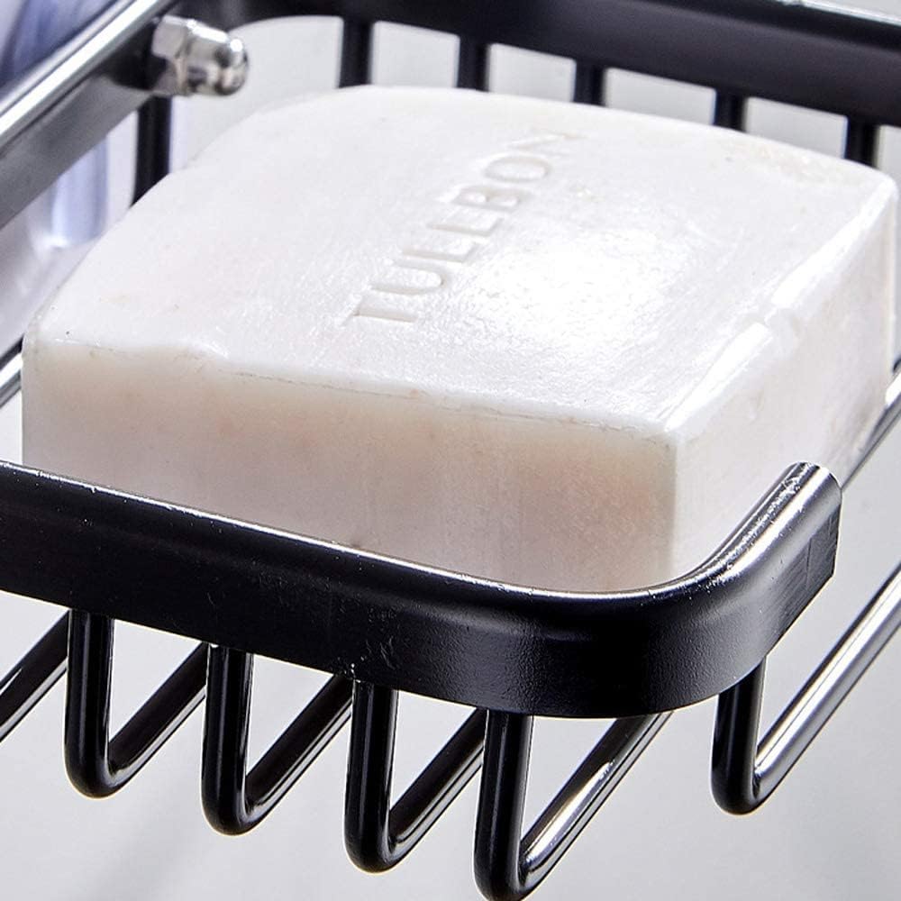 4 jaboneras doradas para ducha, estante de drenaje colgante creativo, soporte autoadhesivo para jabonera, estante de almacenamiento de jabonera, sin daños, para colgar en el baño, jaboneras 3