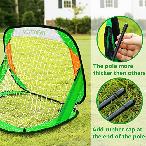 Wekefon Soccer Goal Pop Up Portable Kids Soccer Net For Backyard And Training - Pop-Up Folding Indoor + Outdoor Goals - Easy Assembly And Compact Storage, 1Pack #TOP4