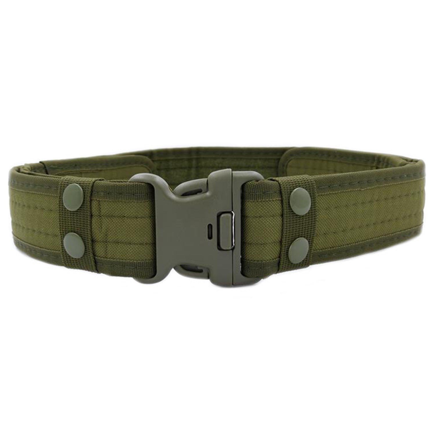 MESHIKAIER Men’s Nylon Canvas Belt Military Tactical Belt Adjustable Outdoor Sport Belt with Plastic Buckle (Army Green)