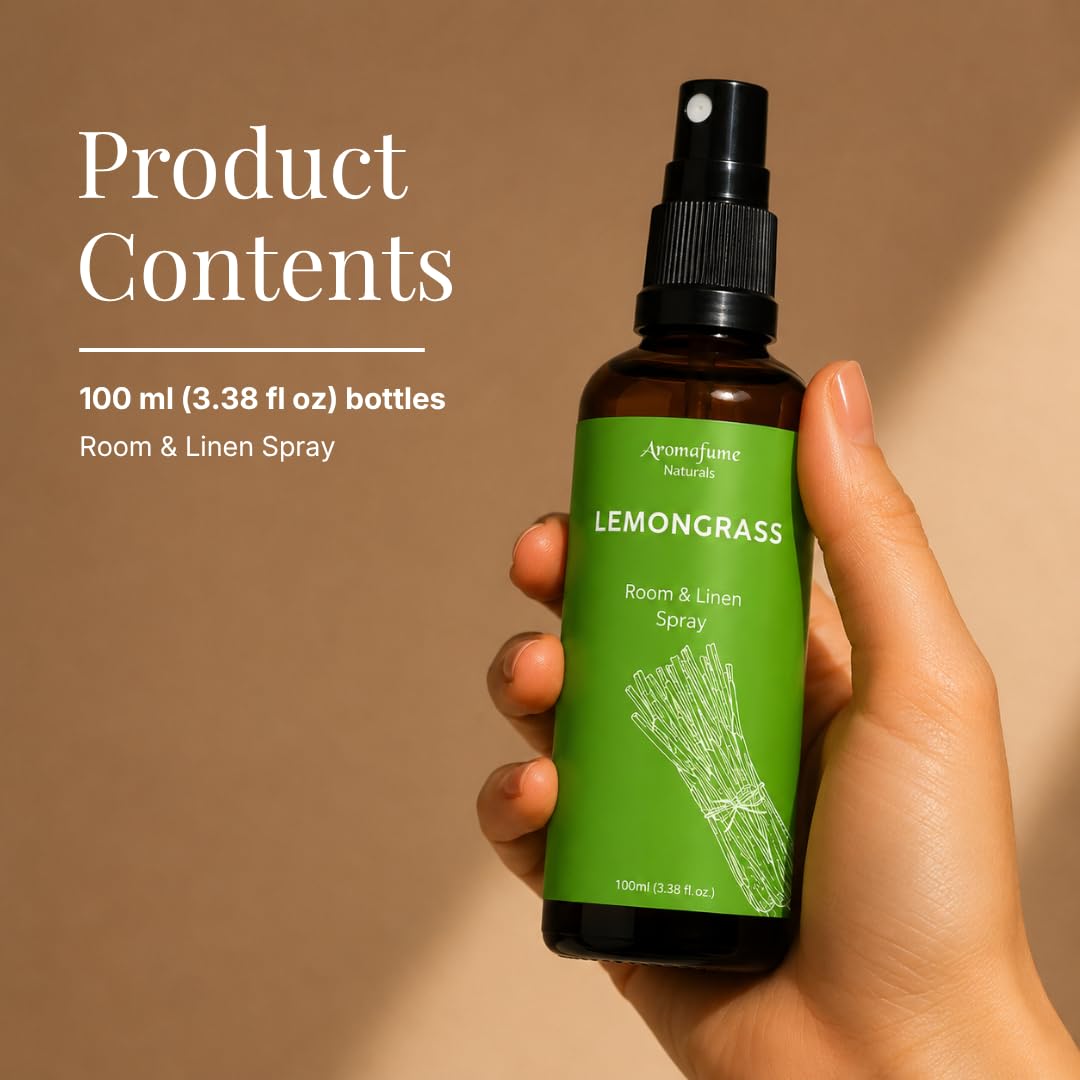 Lemongrass Air Freshener Spray for Room, Linen & Pillow 100ml by Aromafume view 3