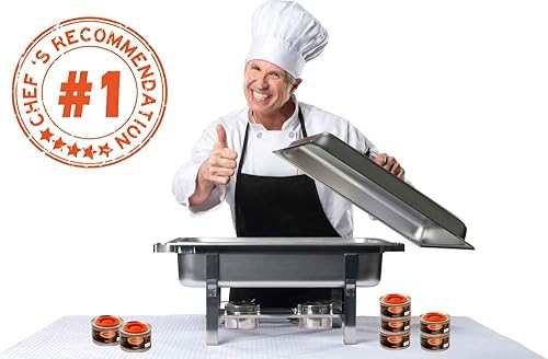 Miniatura 3 de Latas de combustible de roce con mecha resellable Luminar, paquete de 12, 4 horas - Quemadores de calidad premium para calentadores de alimentos