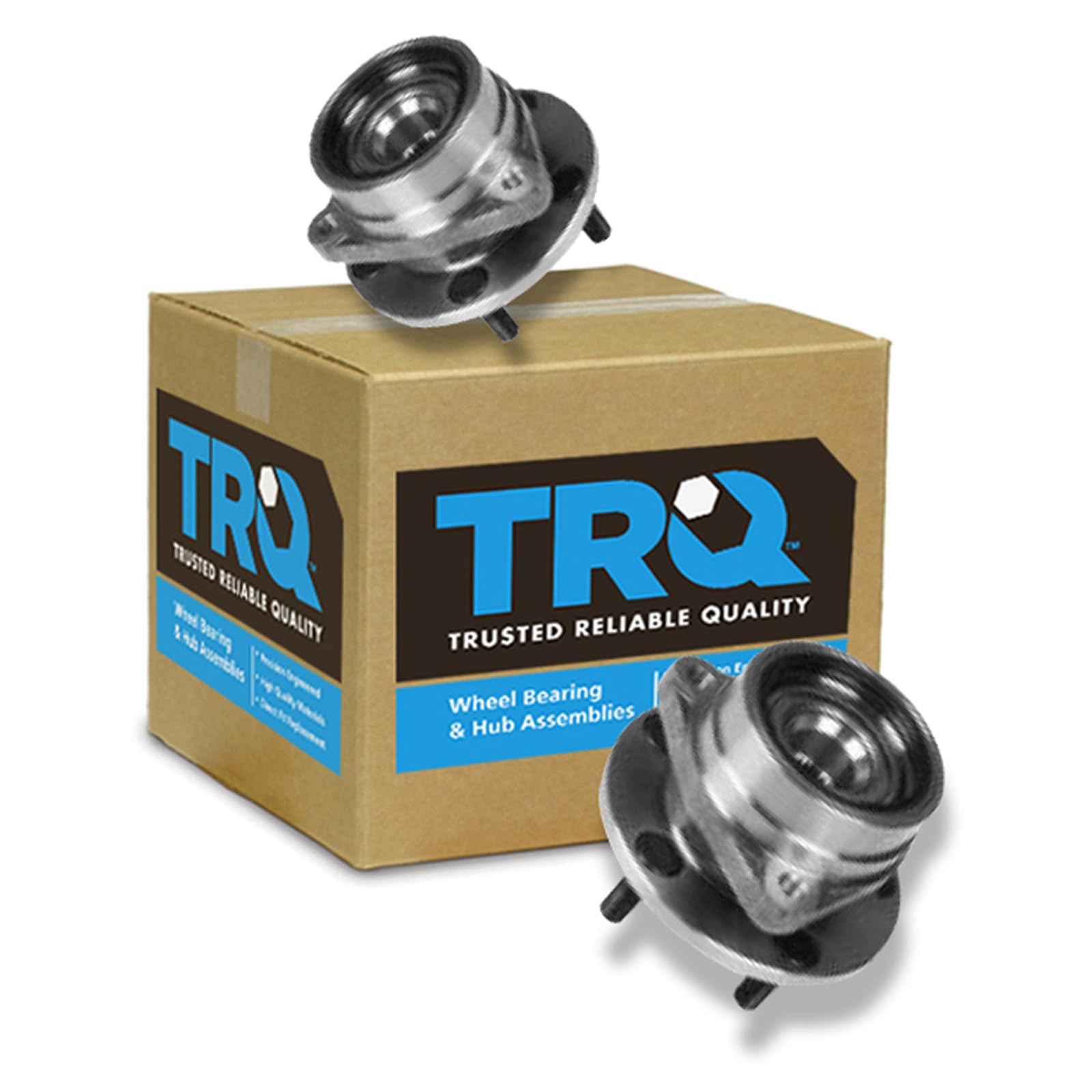 TRQ Front Driver and Passenger Side Wheel Bearing and Hub Assembly Set 2