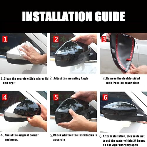 Miniatura 6 de 2 piezas de cubierta de espejo retrovisor lateral estilo fibra de carbono compatible con Mazd a CX5 CX-5 2017 2018 2019 2020 2021