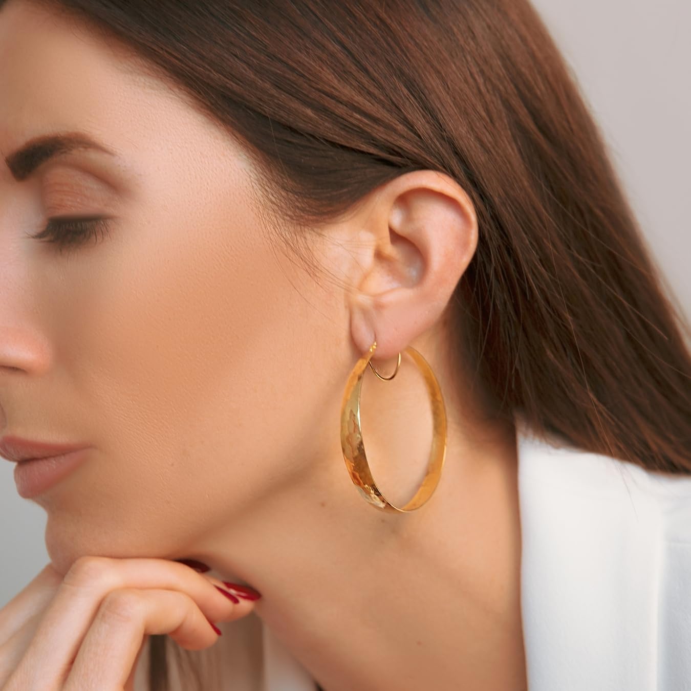 ETRUSCA GIOIELLI Orecchini Donna placcati Oro 18k – Orecchini a Cerchio Anallergici – Gioielli Made in Italy – Idea Regalo Compleanni, Anniversari, Festa Donna, Festa Mamma