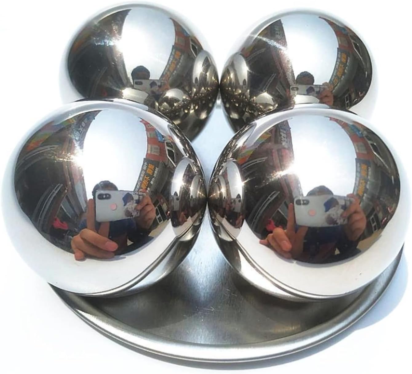 Metal Balls, Bearing Steel Solid Precision Large Steel Ball GCR15 Ball G10,49.5mm/500g(49.2mm/485g)