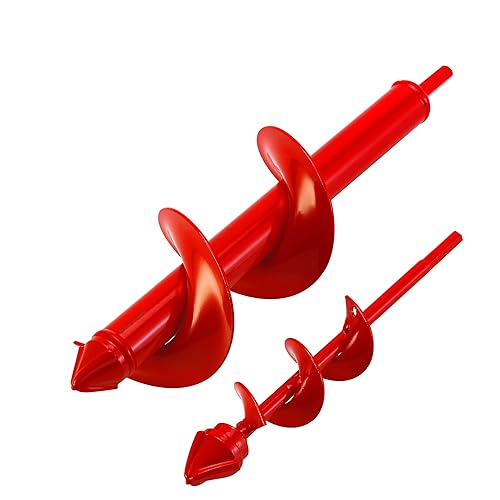 VUDECO Gargen - Broca de taladro para plantar 2 piezas, herramienta de plantación de bulbos, excavadora de agujeros para poste de barrena, fácil