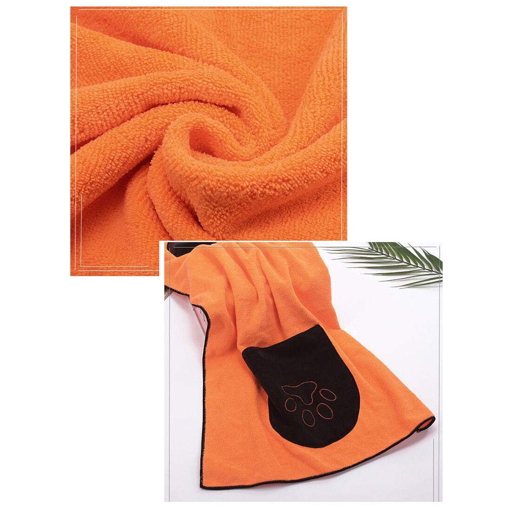 Serviette pour Chien Serviettes Absorbantes à Séchage Rapide Super Couverture de Peignoir pour Animaux de Compagnie en Microfibre Douce pour Chats