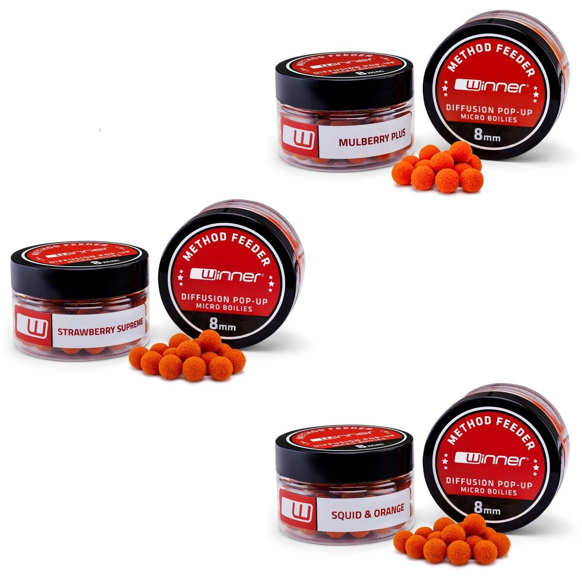 Tandem Baits Method Feeder MF Diffusion Micro Boilies 8mm 20g Fruit Mix 3 pcs