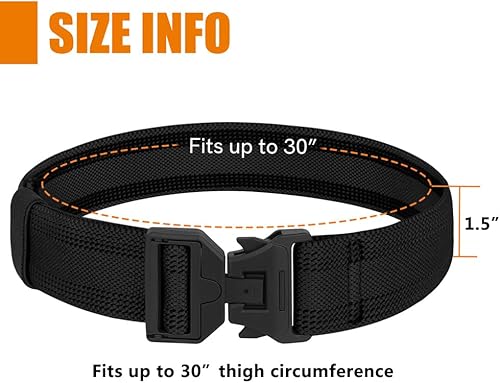 Miniatura 6 de KRYDEX Correa táctica de pierna de 1.5 pulgadas, correa elástica para el muslo para funda de caída de piernas con hebilla de liberación rápida