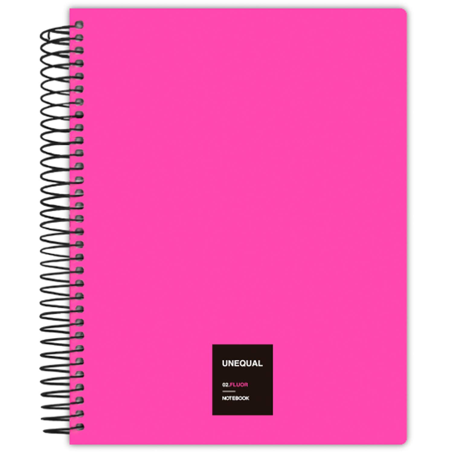 Grafoplás 88536054. Cuaderno con Espiral, A5, Cuadriculado 5x5 Mm, 90 Hojas, 90 g, Fucsia, Unequal Flúor