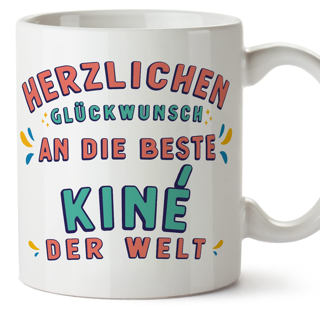 MUGFFINS Physiotherapist Woman Mug - in German - Glückwunsch du bist der Beste - Funny Gift for Colleagues - Ceramic 11oz Mug