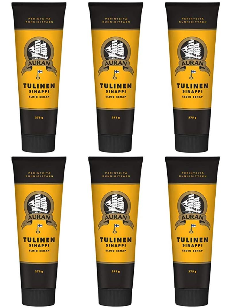 AURAN ISO Mustard hot tulinen 275g FINLAND (SET OF SIX)