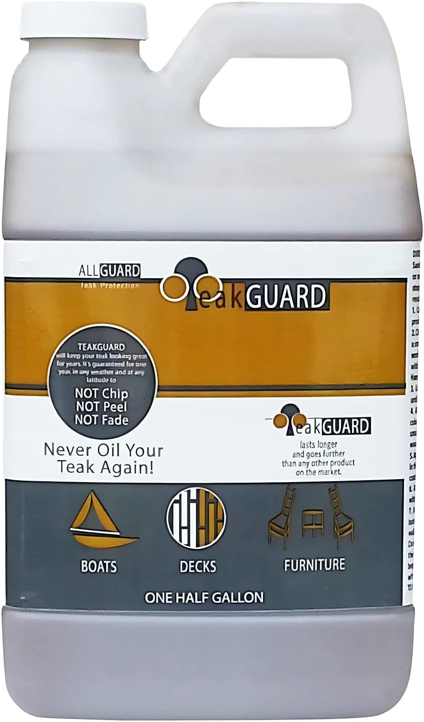 Finish, Premium Teak Cleaner and Brightener, Water-Based, Oil-Free Wood Restorer & Protectant, Safe & Easy To Use Teak Sealer & Polisher for Outdoor & Indoor Wood Furniture, 64 oz