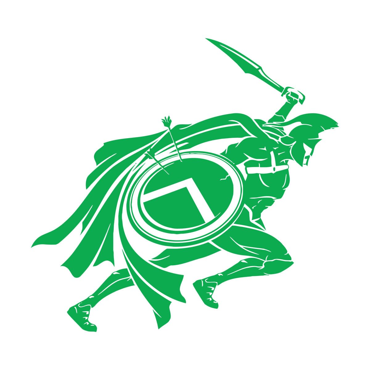 Warrior The Sword Wall Decal Spartan Warrior War Boys Room Decor Vinyl Wall Stickers Home Art Decoration Mural Waterproof Extra Large - 68x72cm