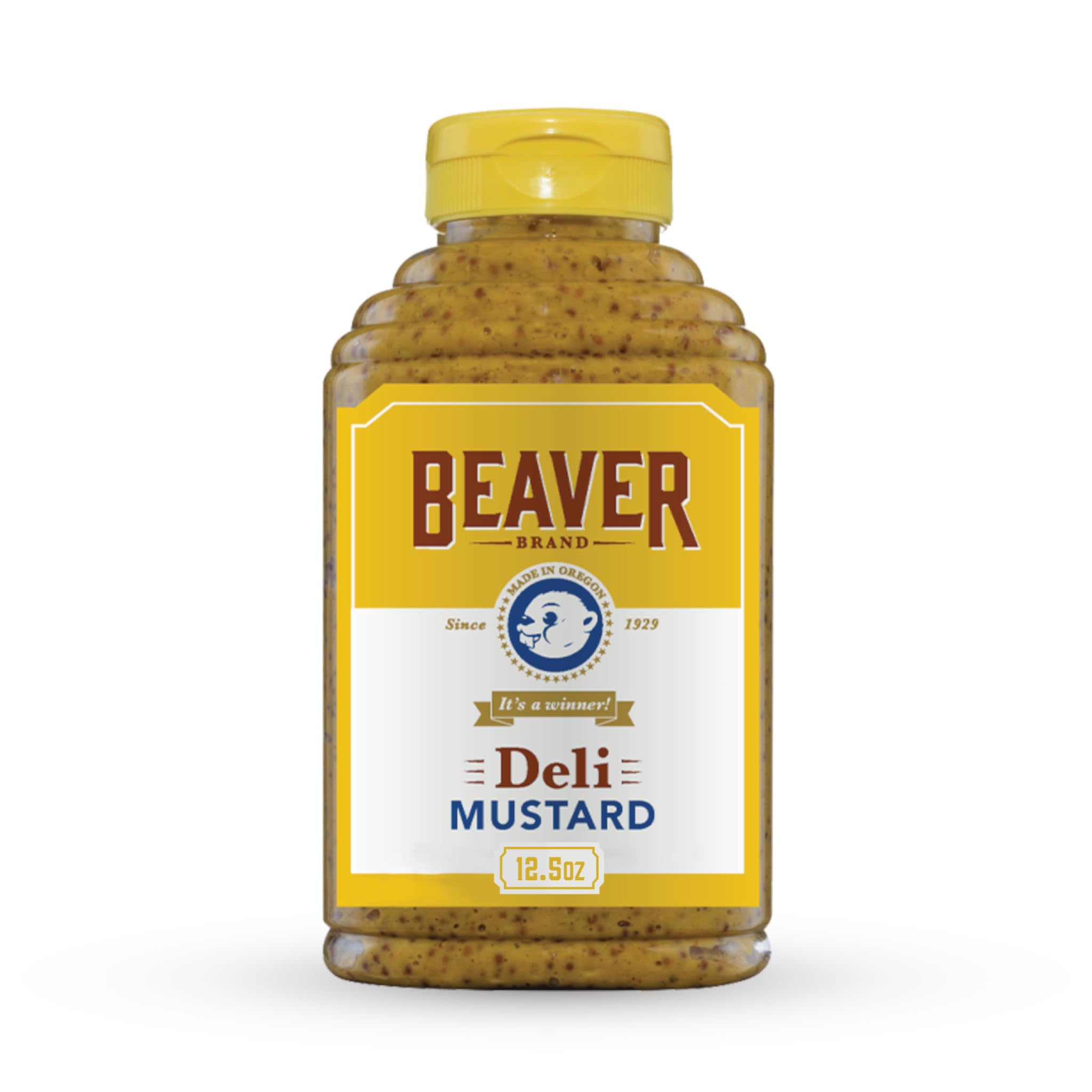 Beaver Zesty Deli Mustard, 12.5 oz squeeze bottle