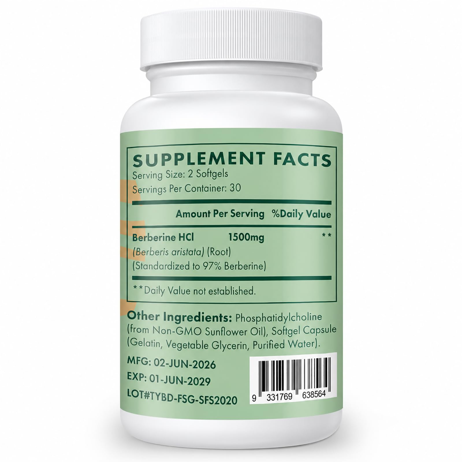 Liposomal Berberine HCL - High Bioavailability Berberines Supplement,1 Pack — Amazon image 2