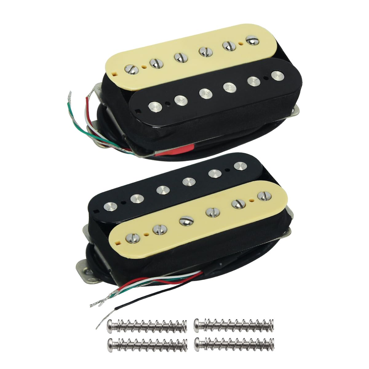 FLEOR Alnico 5 Ensemble de micros pour guitare Zebra Neck and Bridge Humbucker