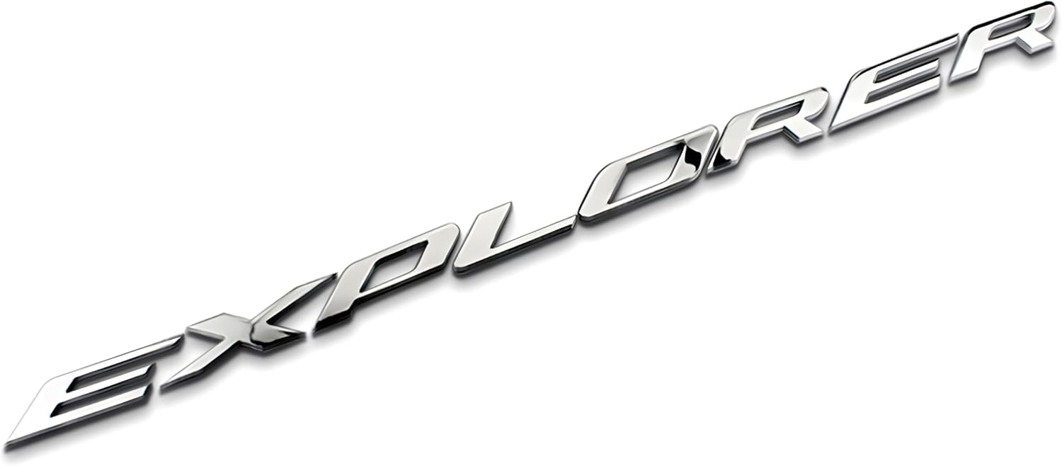 DODORO Explorer Car Hood Decal Sticker, Car Engine Hood Decal Metal Sticker for Explorer Series Automotive Exterior Decals DIY (Silver)