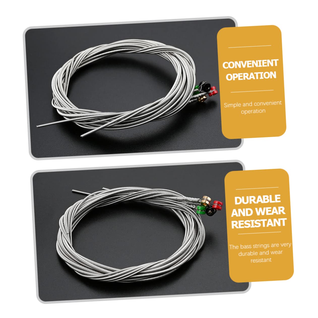 TOYANDONA 4sätze Bass Saiten Aus Edelstahl Langlebige Saitige Bass Saiten Für Musikinstrumente Für Profis Und Anfänger Robust Und Vielseitig Einsetzbar Für Optimale Klangqualität Und