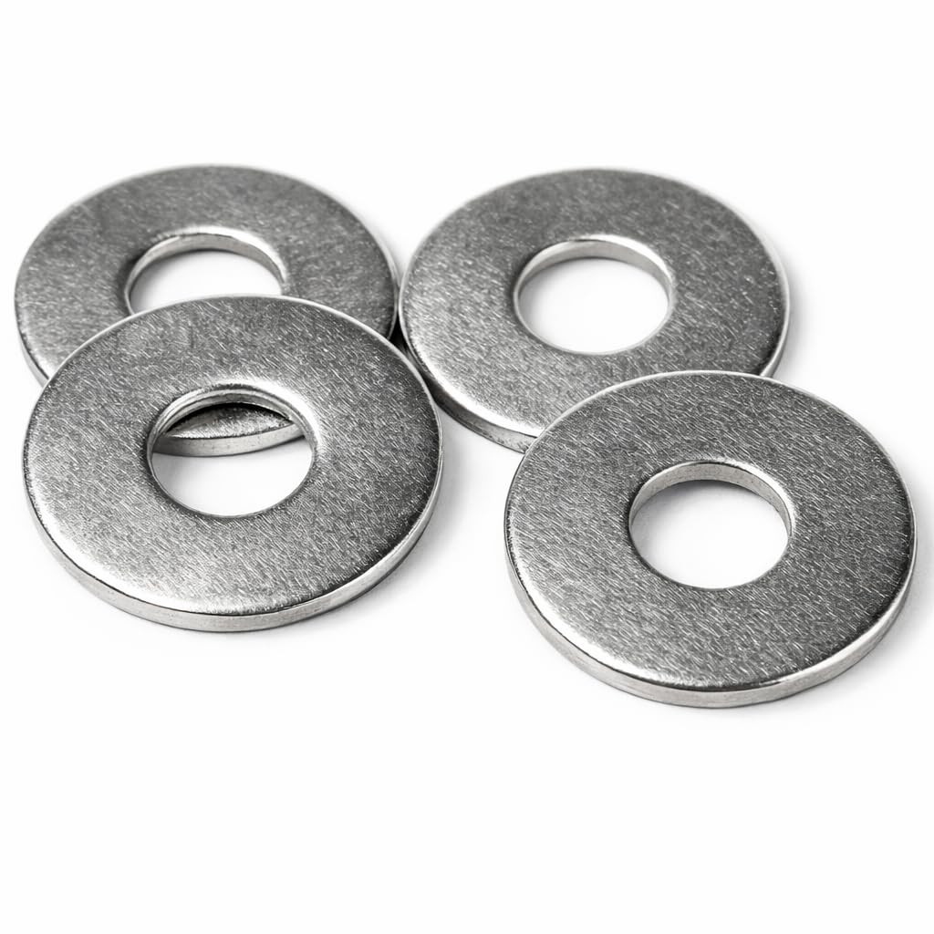 M8 (8mm) (Pack of 100) A2 Stainless Steel Flat Washers DIN9021 Extra Wide Washers for Bolts Screws and DIY Applications - A09C/1