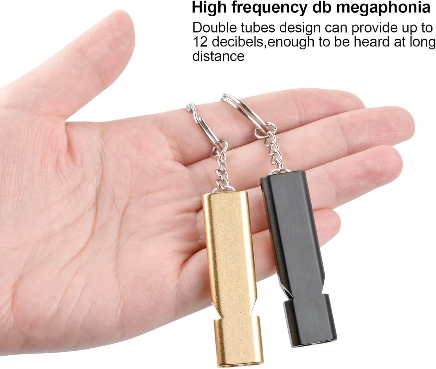 Arrowmax Loud Sports Whistle with Lanyard - Metal & Plastic Referee Whistle for Coaching, Football, Cricket, Emergency, Outdoor, Survival, Safety, Gym, Dog Training, Multipurpose Whistle-2 Pc 2