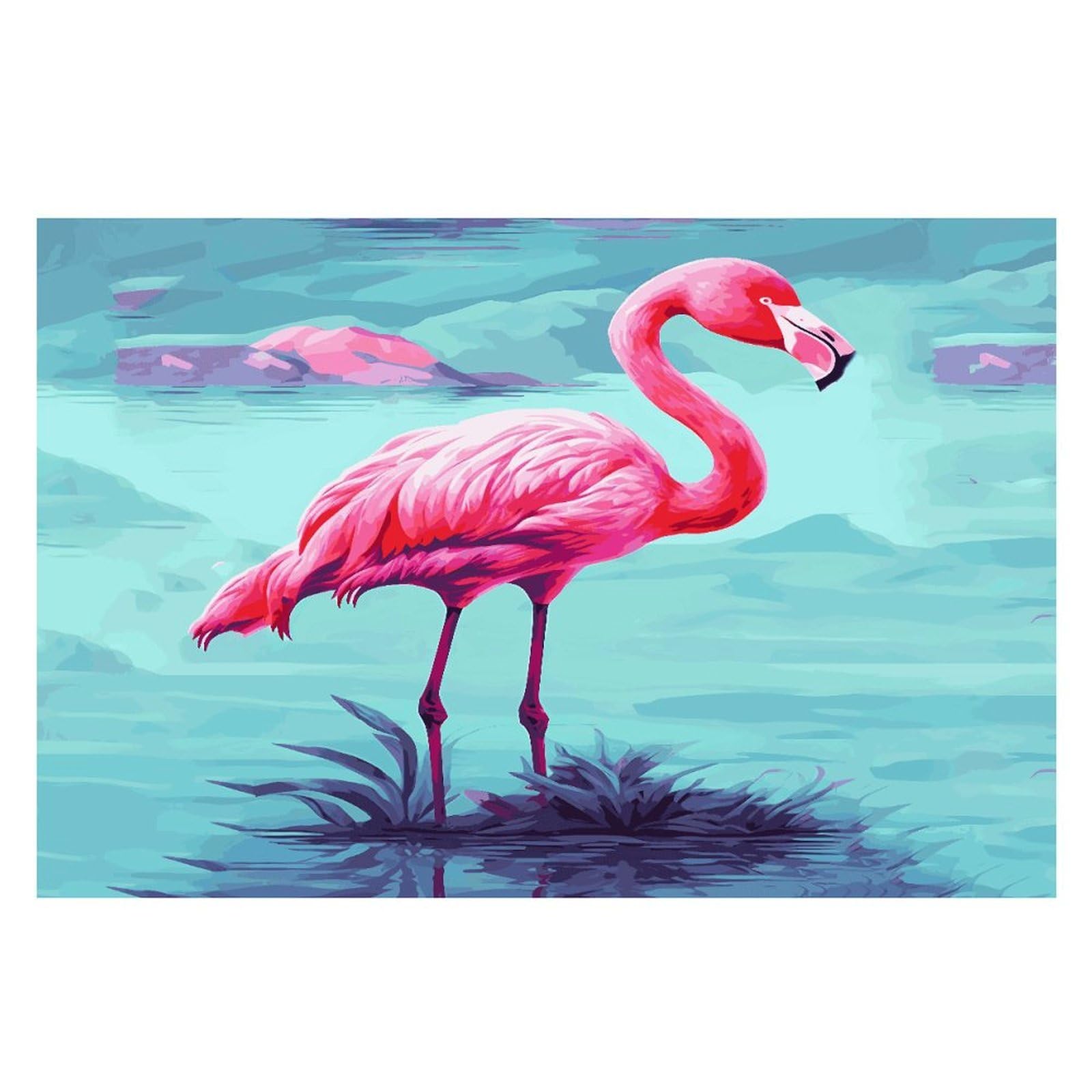 Pink Flamingos Placemats Wipeable Heat Resistant Table Mats Washable Flax Place Mats Elegant Cloth Non-Slip Placemat for Kitchen Dinning Party Table Decor 12 * 18 in