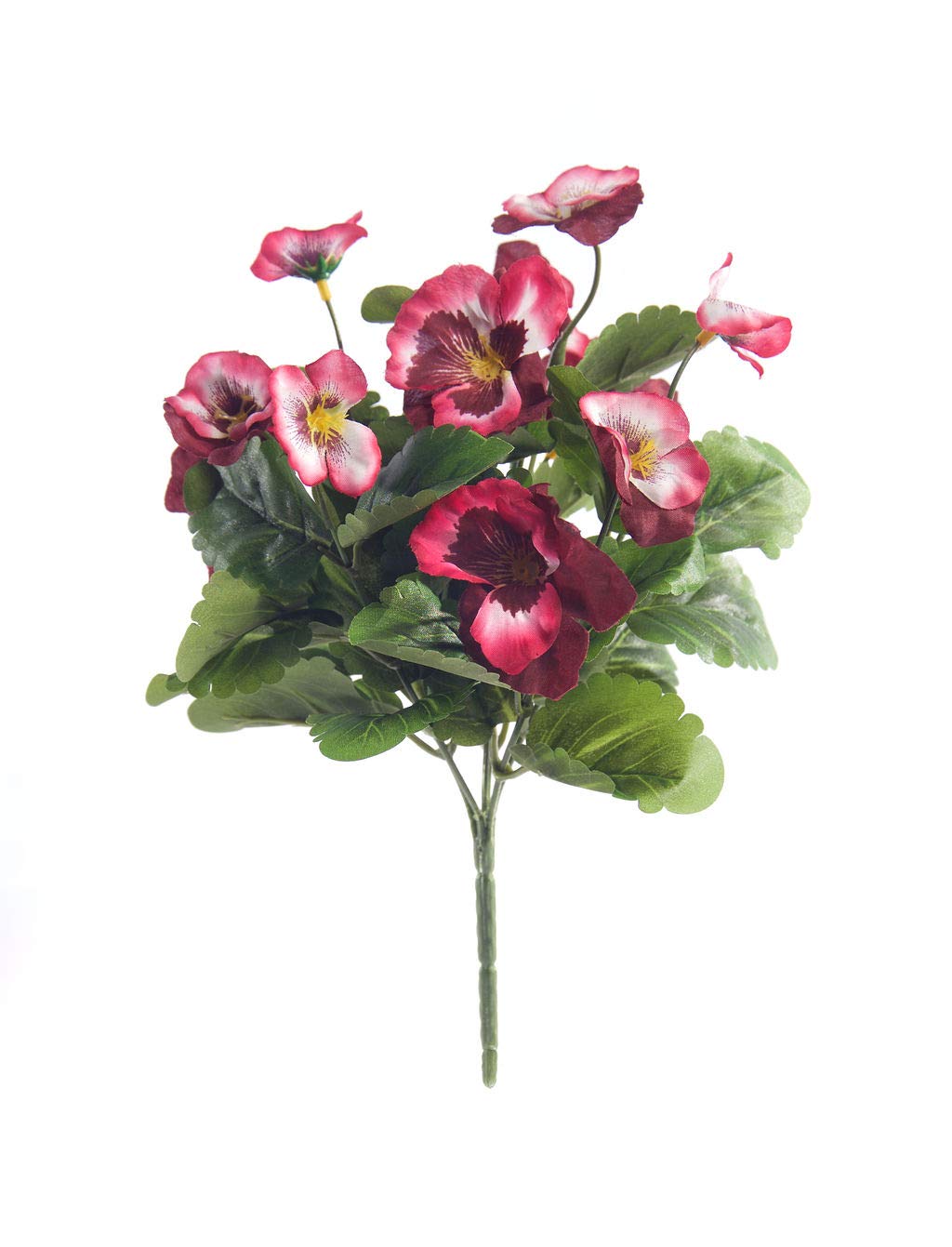 Best Artificial 30cm Pansy Plug Plant - Pot NOT Included (Plum)