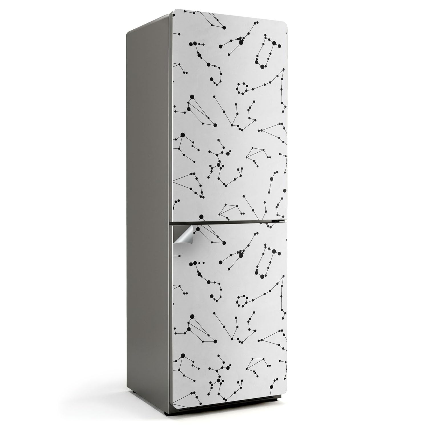 Autocollant frigo 60x180 cache rayures protection complète cuisine constellation