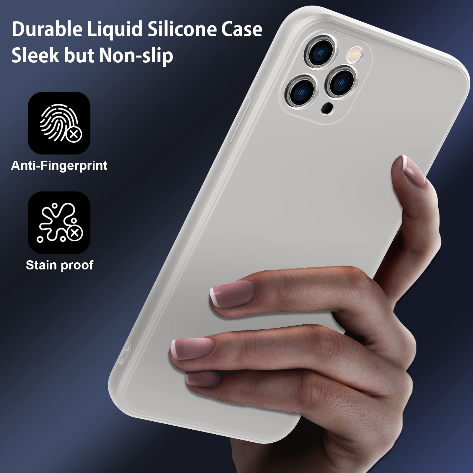 Amazon.co.jp: YSLBWLE iPhone 13 Pro Max用ケース、薄い液体シリコン
