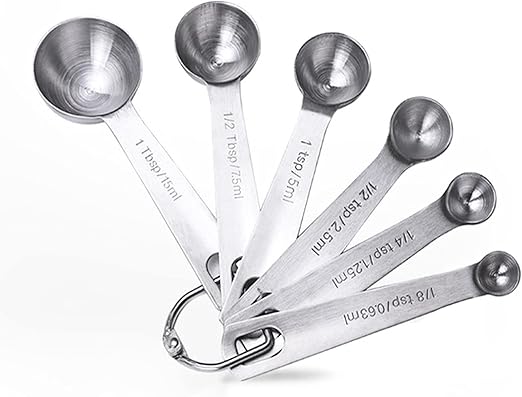 Set 8 Cucchiai Dosatori Acciaio Inox - Misurini Liquidie Solidicon 4 Tazze E Spoon - Utensili Cucina Precisione Verde - Foto 3