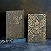 Embossed Leather Journal Writing Notebook - Antique Handmade Leather Daily Notepad Sketchbook, Travel Diary & Notebooks to Write in, Phoenix Gift For Men & Women, with Golden Classic Pen, (Bronze)